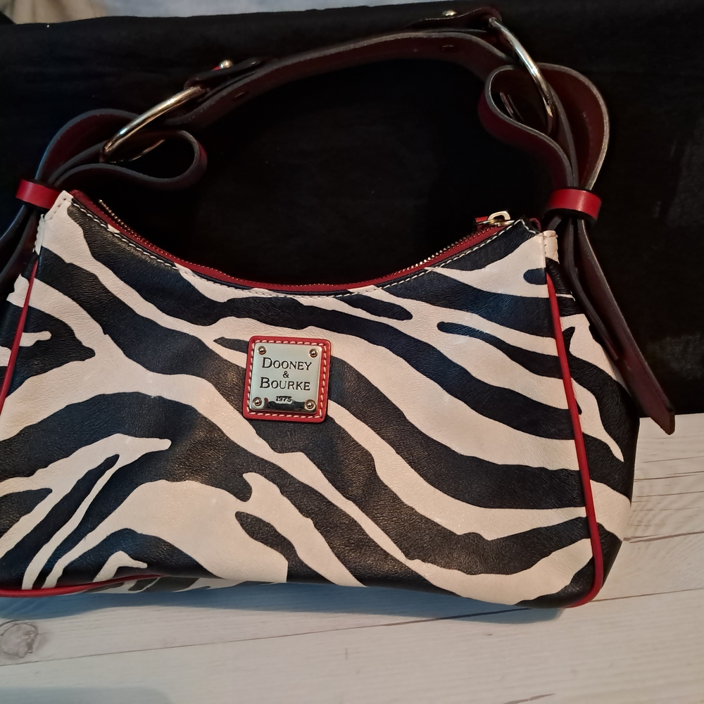 Dooney & Bourke Black and White Zebra Print Women's Bag